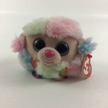 Ty Puffies Rainbow Poodle Puppy Dog 3&quot; Plush Bean Bag Stuffed Toy 2021 w... - $13.81