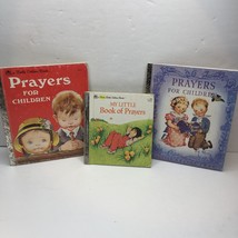 Vintage Lot 3 Little Golden Book Prayers For Children Kids Church Prayer Worship - £19.97 GBP