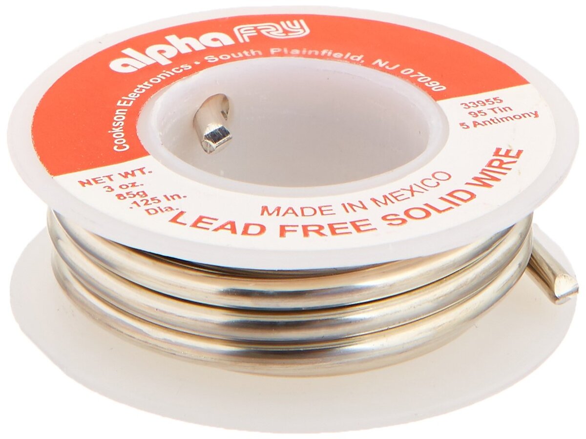alpha fry AM33955 Cookson Elect 95/5 Lead-Free Solid Wire Solder, No Siz... - $27.52