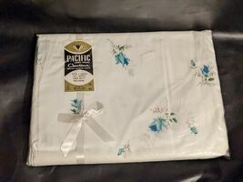 Vintage Pacific Twin Fitted Sheet Cotton Combed Percale Rose D'Amour Flo... - $41.58