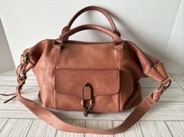 The Sak Sierra Convertible Satchel Leather Coral Clay Shoulder Bag Purse - £43.57 GBP