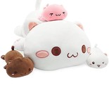 Cat Stuffed Animal Mommy 19.7&quot; With 3 Kitty Plushies, 4 Piece Of Cute Ca... - $43.99