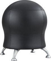 Black Vinyl, Low Profile, Active Seating, Easily Cleanable Zenergy Ball Chair, - £185.88 GBP