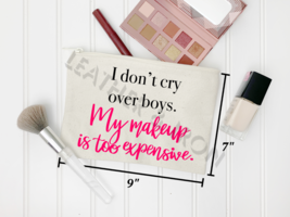 Sarcastic Funny Quote Makeup Bag - Don&#39;t Cry Over Boys - £7.88 GBP