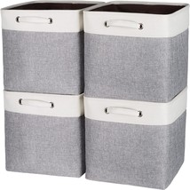 Kntiwiwo Storage Cube Organizer 13” X 13” X 13” Foldable Storage Bins, Set Of 4 - £35.96 GBP