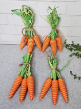 Easter Carrots Ornaments Bowl Vase Filler Farmhouse Jute Twine Spring 4 ... - $16.99