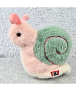 Douglas Cuddle Toys Shelby Snail Plush Pink Green 5&quot; Stuffed Animal Shel... - $168.49 MXN