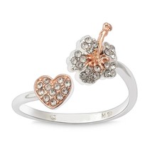 Minnie Mouse and Heart Ring Wedding Anniversary Ring, 925 Engagement Ring - £68.73 GBP