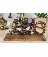 Rustic Western Texas Word Cow Skull Cowboy Hat Ropes Horseshoe Desktop P... - €15,86 EUR