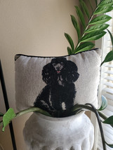 Vintage Standard Poodle Dog Tapestry Throw Pillow Signed Linda Picken 16... - £16.26 GBP