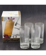 4 LUIGI BORMIOLI BACH Light &amp; Music Blown Crystal Beverage Glasses 14 oz... - $1,080.46 MXN