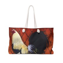 Personalised/Non-Personalised Weekender Bag, Leather look Chicken/Rooster, Large - £39.08 GBP