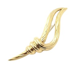 Rare! Authentic Henry Dunay 18k Yellow Gold Olympic Torch Pin Brooch - £3,529.63 GBP