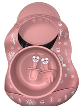 Bimbly Silicone tableware for kids 5PC PINK - $7.80