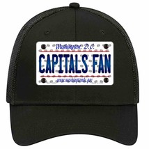 Capitals Fan Washington DC Novelty Black Mesh License Plate Hat - £22.77 GBP