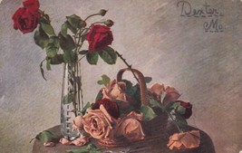  Tuck&#39;s Oilette Vase Roses 1908 Dexter Mo to Brighton AR Postcard C13 - £2.38 GBP