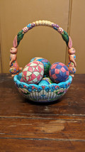 2006 Jim Shore &quot;Hunting Eggs, Finding Joy&quot; -  Easter Basket with 7 Eggs  4007945 - £27.39 GBP