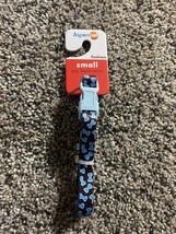 Aspen Pet Small Fashion Dog Collar Brown With Blue Paw Prints 3/8”X 8-14” - £7.02 GBP