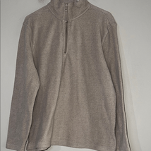 St. John&#39;s Bay Tan Zip Up Sweater - $10.78