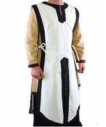 Medieval Renaissance White/Black Color Tunic for Armor Reenactment Theater  - £54.51 GBP
