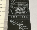 Matchbook Cover  Silver Slipper  Tallahassee’s Most Exclusive Dining Roo... - £9.78 GBP
