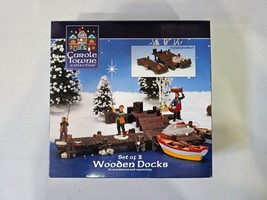 Lemax Carole Towne Collection Set of 2 Wooden Docks Christmas piers 2001 - £18.16 GBP