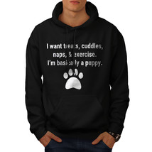 Treats Cuddles Naps Puppy Mens Hoodie - £27.14 GBP+