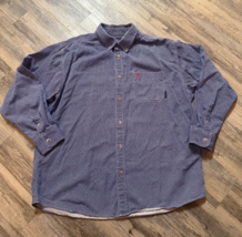 Ariat FR Work Shirt Mens 2XLT XXL Tall Blue White Long Sleeve Button Fro... - $38.54