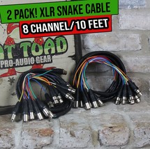 2 PACK - FAT TOAD 8 Channel XLR Snake Cable Patch 10ft | Studio Stage, L... - $1,252.41 MXN+