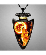 1pc Exquisite Domineering Flame Wolf Pattern Retro Geometric Triangle Pe... - £7.74 GBP