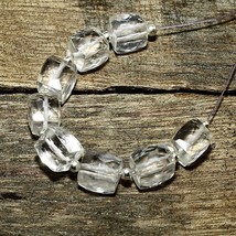 8pcs Natural Crystal Quartz Beads Loose Gemstone 23.90cts Size 6x6mm To 7x7mm - £6.00 GBP