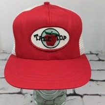 Tree Top Patch Vintage Snapback Hat Red White Adjustable Ball Cap - £30.96 GBP