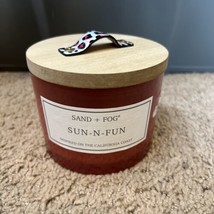 Sand + Fog SUN-N-FUN Soy Wax Blend Candle! 12OZ New - £14.83 GBP