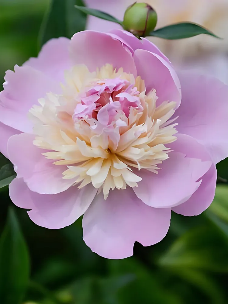 Fragrant Qiyuan Peony 20 Seeds - Light Pink Double Petals, Khaki Stamen - $228.24 MXN