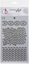 Ciao Bella Stencil Art Texture Stencil 5&quot;X8&quot;-Knitting - £17.31 GBP