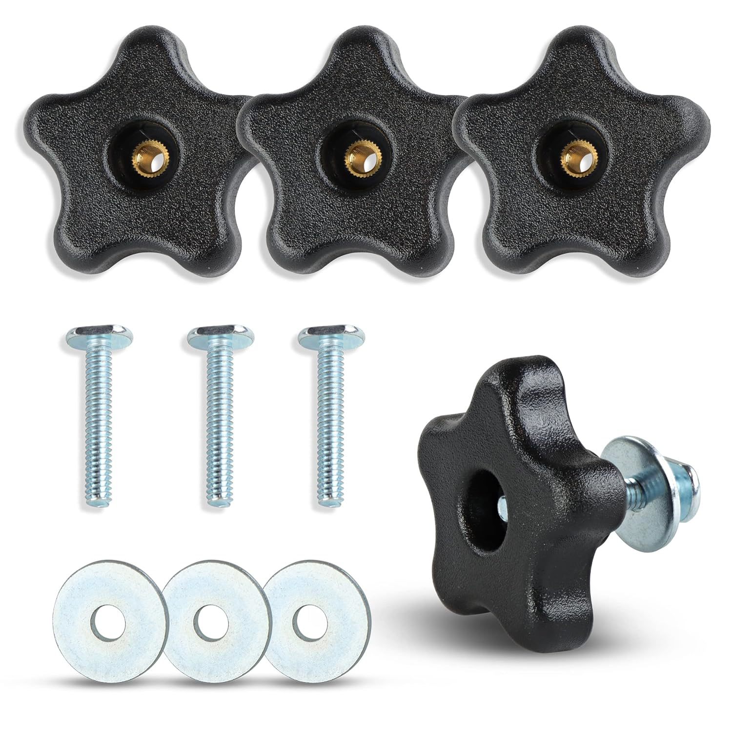 Dct 5 Star Knobs Kit 1/4In-20 Threaded Knob, Bolt With Knob, Clamping Kn... - $38.93
