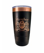 Meagher Irish Coat of Arms Black Travel Mug - $27.44