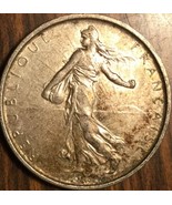 1963 FRANCE SILVER 5 FRANCS COIN - $12.27