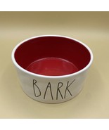 Rae Dunn Bark Dog Dish Red Inside White Bowl - £9.33 GBP