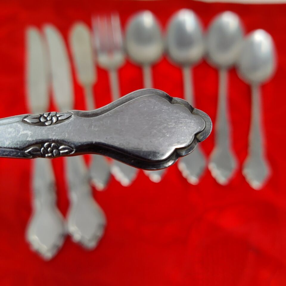 9 pcs Oneida Northland MUSETTE Burnished Stainless Korea Flatware Lot Vtg - $19.98
