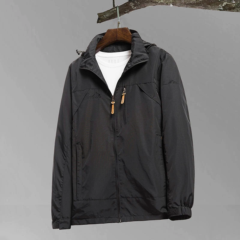Windbreaker Men&#39;s Jackets Waterproof  Hooded Jacket Coat Casual Coat Male Clothi - £164.67 GBP