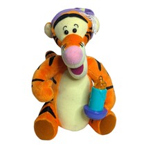 Vtg 90s Disney Mattel Winnie the Pooh Tigger In Night Cap Candle Lights Up Plush - £11.70 GBP