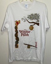 Women’s Disney T Shirt L White Winnie The Pooh Bear Honey Pots &amp; Tree Bu... - £5.31 GBP