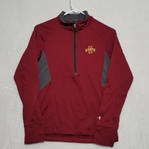 Under Armour IOWA STATE Women&#39;s Pullover Sz M 1/2 Zip Long Sleeve Vented Top - £19.02 GBP