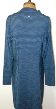 New Womens NWT PrAna Striped Dress Blend L Dark Blue Long Sleeve Light Sheath - £141.29 GBP