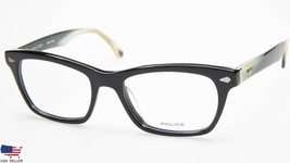 New Police Zippy V1866 0700 Black Eyeglasses Glasses Frame W/ Case 50mm Italy - £70.48 GBP