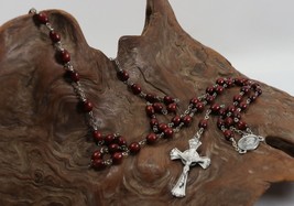 Vintage INRI Crucifix Catholic Jesus Christian Cross Pendant Rosary Neck... - $16.00 CAD