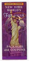 1964 New York World's Fair Brochure American Express Fair Value Packages... - $17.82