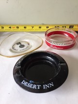 Lot Of 3 Vintage Ashtrays Hotel Escorial,Desert Inn CC, Riviera Las Vegas - £15.81 GBP