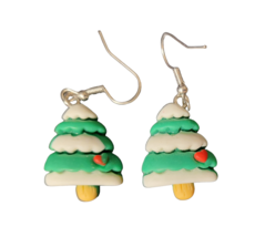 Christmas Resin Dangle Earrings - New - Christmas Trees - £10.26 GBP